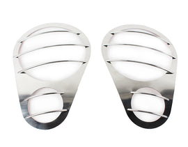 Kentrol 30579 Polished Silver Headlight Guards Pair 07-18 Wrangler JK