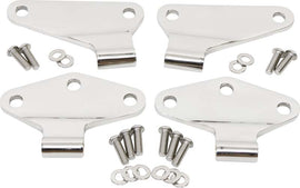 Kentrol 30580 Polished Silver Body Door Hinge Set 4 Pc 2 Door 07-18 Wrangler JK