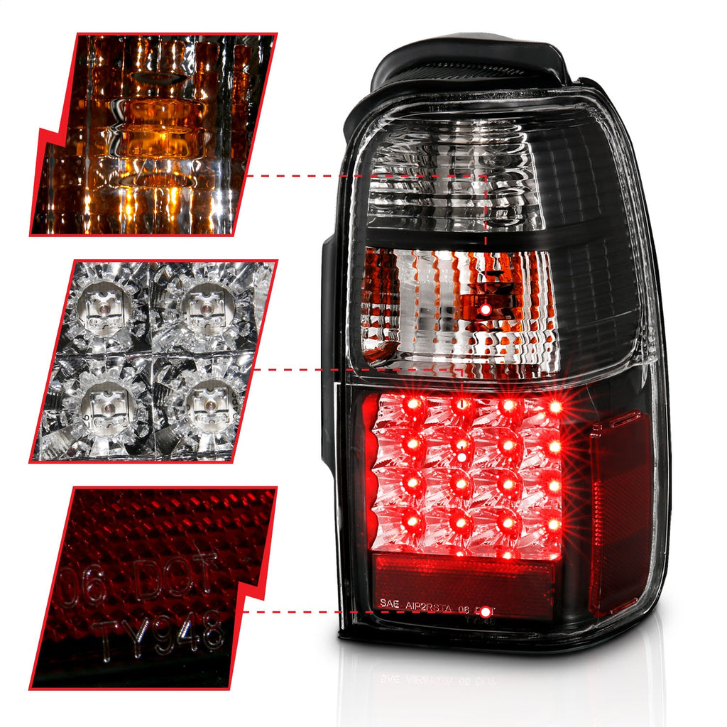 Anzo USA 311099 Tail Light Assembly Fits 01-02 4Runner