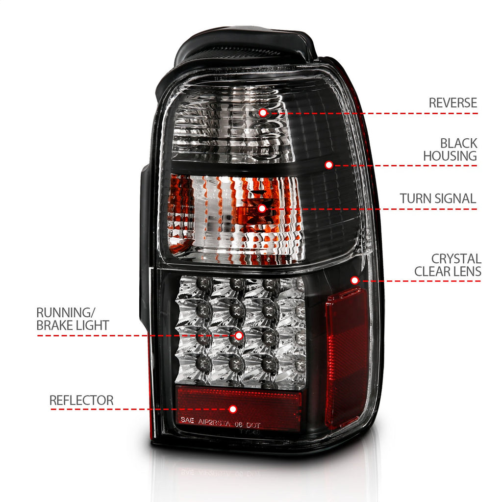 Anzo USA 311099 Tail Light Assembly Fits 01-02 4Runner