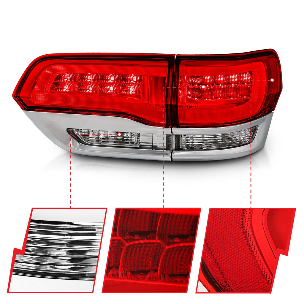 Anzo USA 311250 Tail Light Assembly Fits 14-18 Grand Cherokee (WK2)