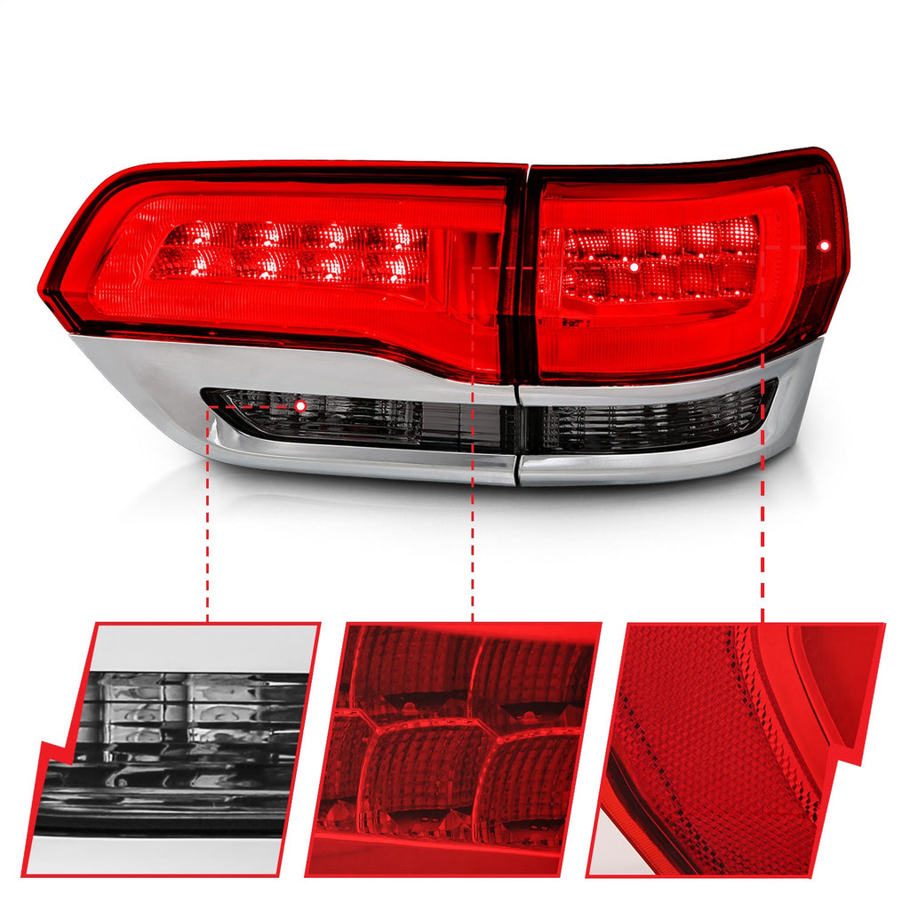 Anzo USA 311251 Tail Light Assembly Fits 14-18 Grand Cherokee (WK2)