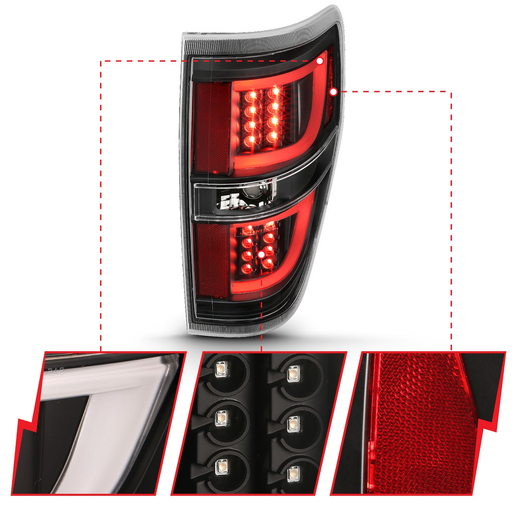 Anzo USA 311257 Tail Light Assembly Fits 09-14 F-150