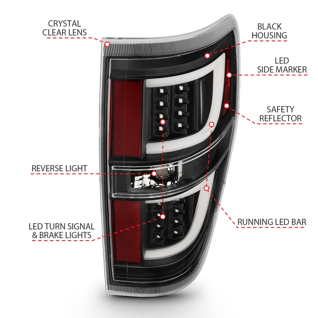 Anzo USA 311257 Tail Light Assembly Fits 09-14 F-150