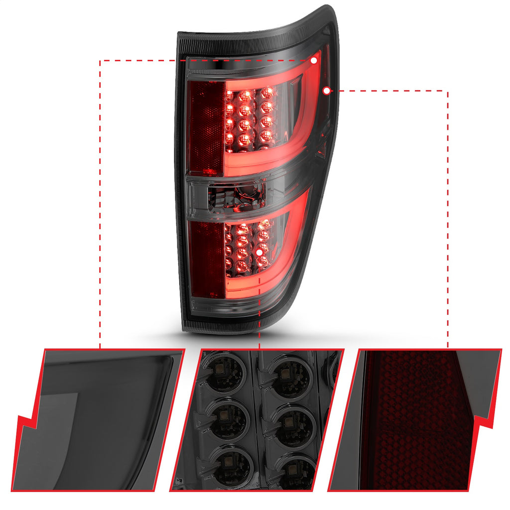 Anzo USA 311258 Tail Light Assembly Fits 09-13 F-150
