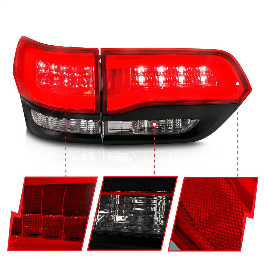 Anzo USA 311268 Tail Light Assembly Fits 14-17 Grand Cherokee (WK2)