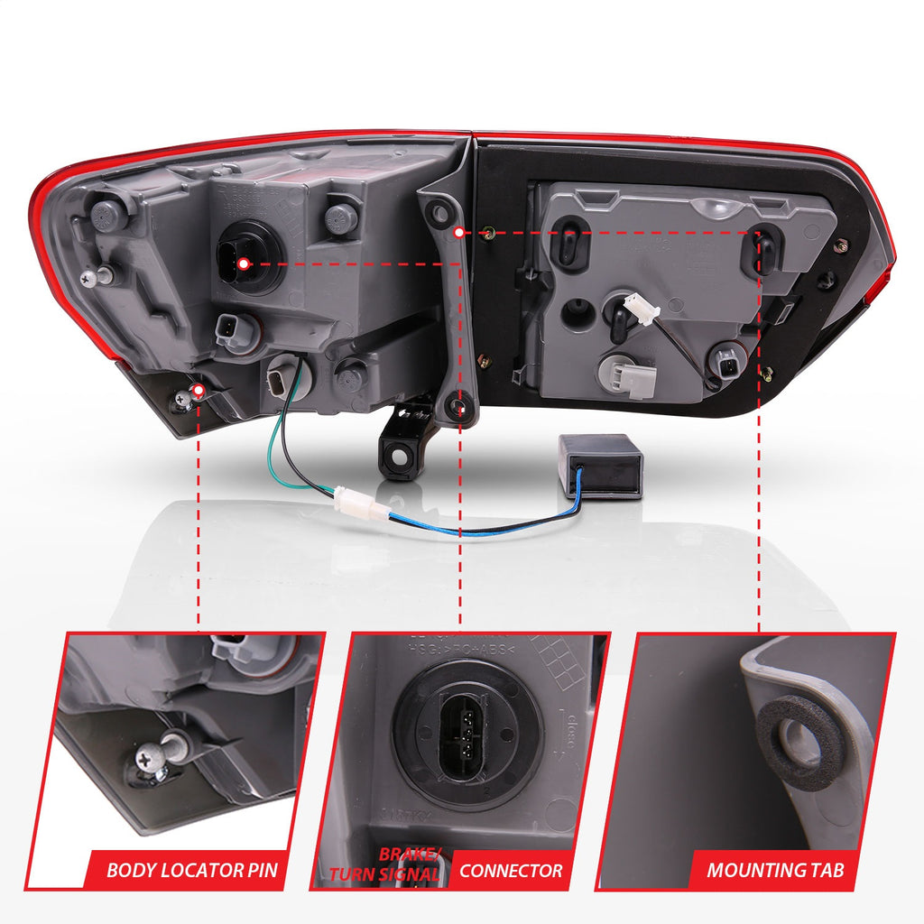 Anzo USA 311269 Tail Light Assembly Fits 14-21 Grand Cherokee (WK2)