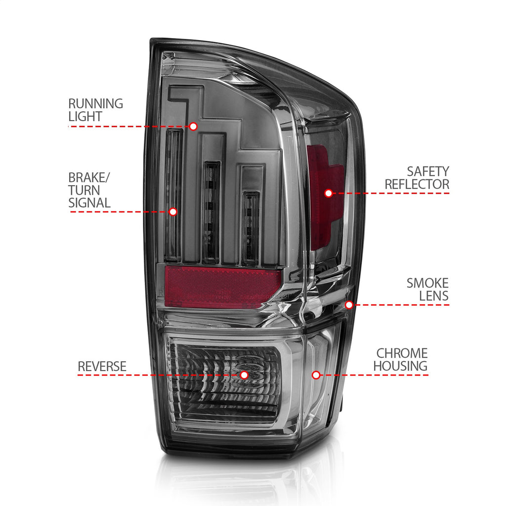 Anzo USA 311282 Tail Light Assembly Fits 16-23 Tacoma