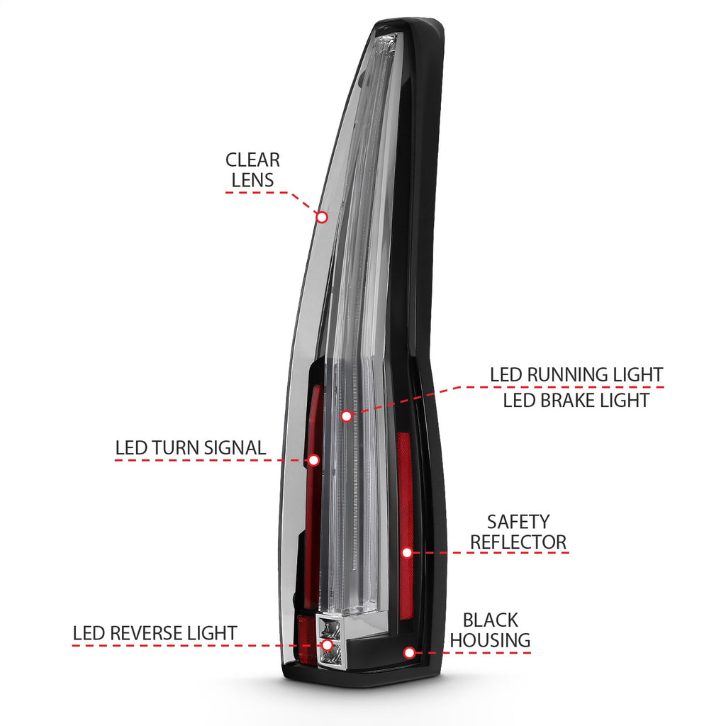 Anzo USA 311296 Tail Light Assembly Fits 07-14 Escalade