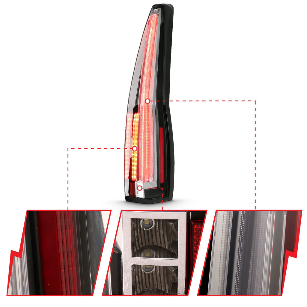 Anzo USA 311297 Tail Light Assembly Fits Suburban 1500 Suburban 2500 Tahoe Yukon