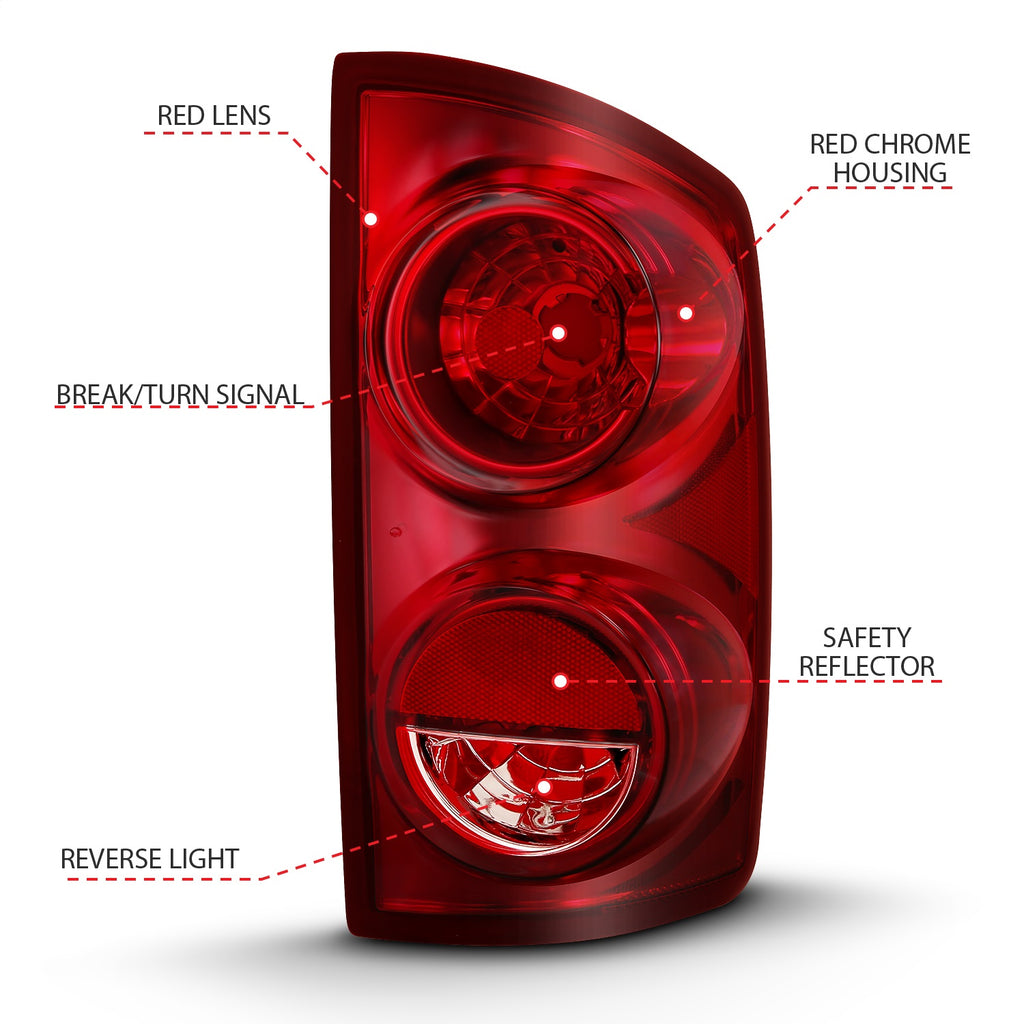 Anzo USA 311309 Tail Light Assembly Fits 07-09 Ram 1500 Ram 2500 Ram 3500