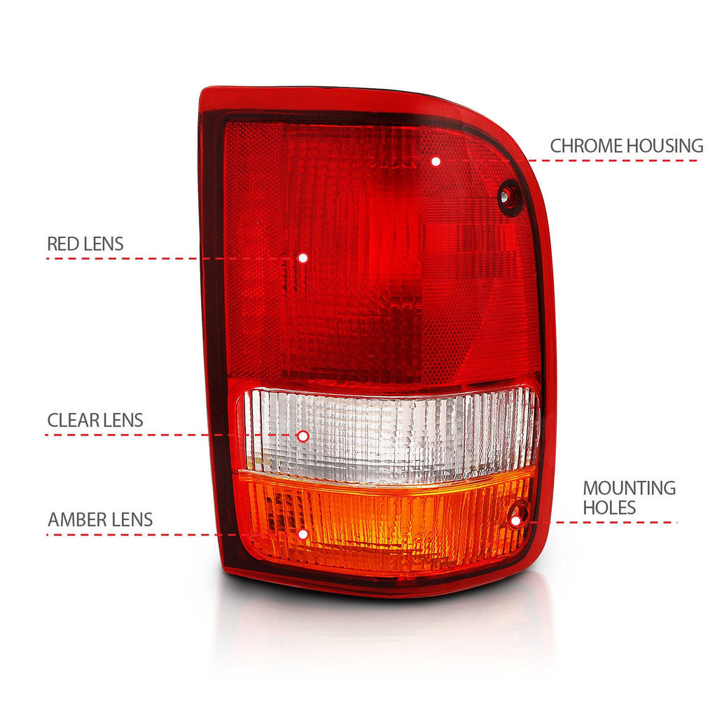 Anzo USA 311310 Tail Light Assembly Fits 93-97 Ranger