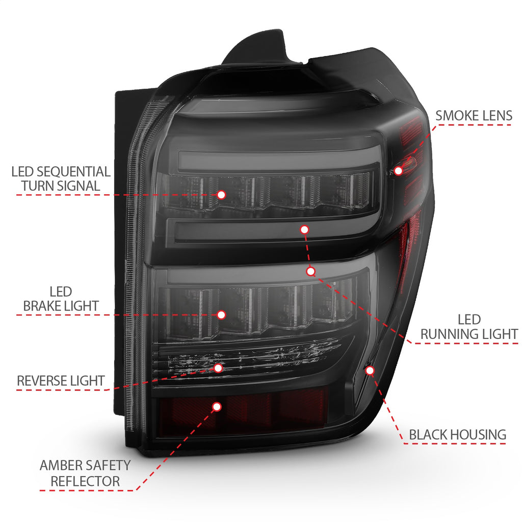 Anzo USA 311312 Tail Light Assembly Fits 14-23 4Runner