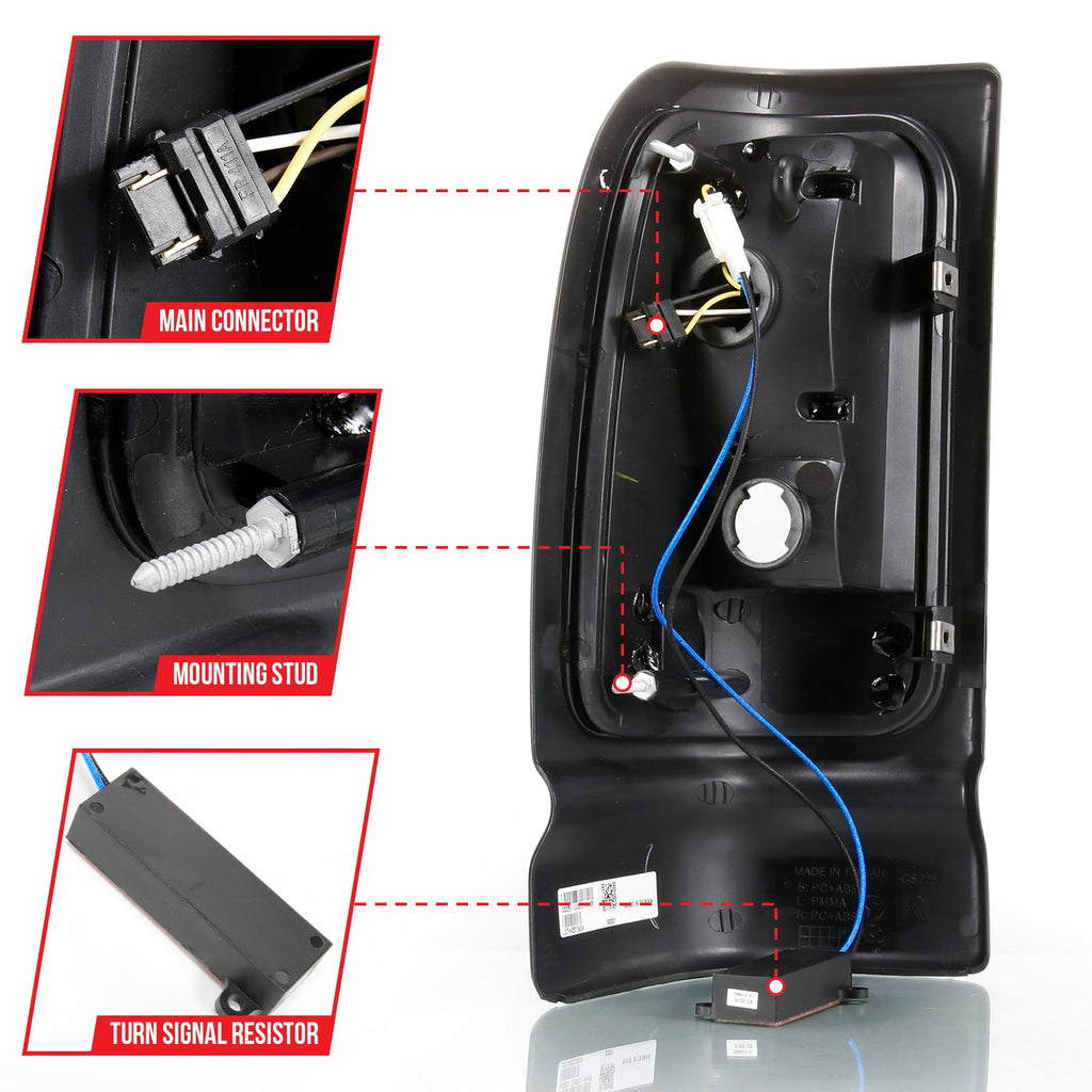 Anzo USA 311339 Tail Light Assembly Fits 94-02 Ram 1500 Ram 2500 Ram 3500