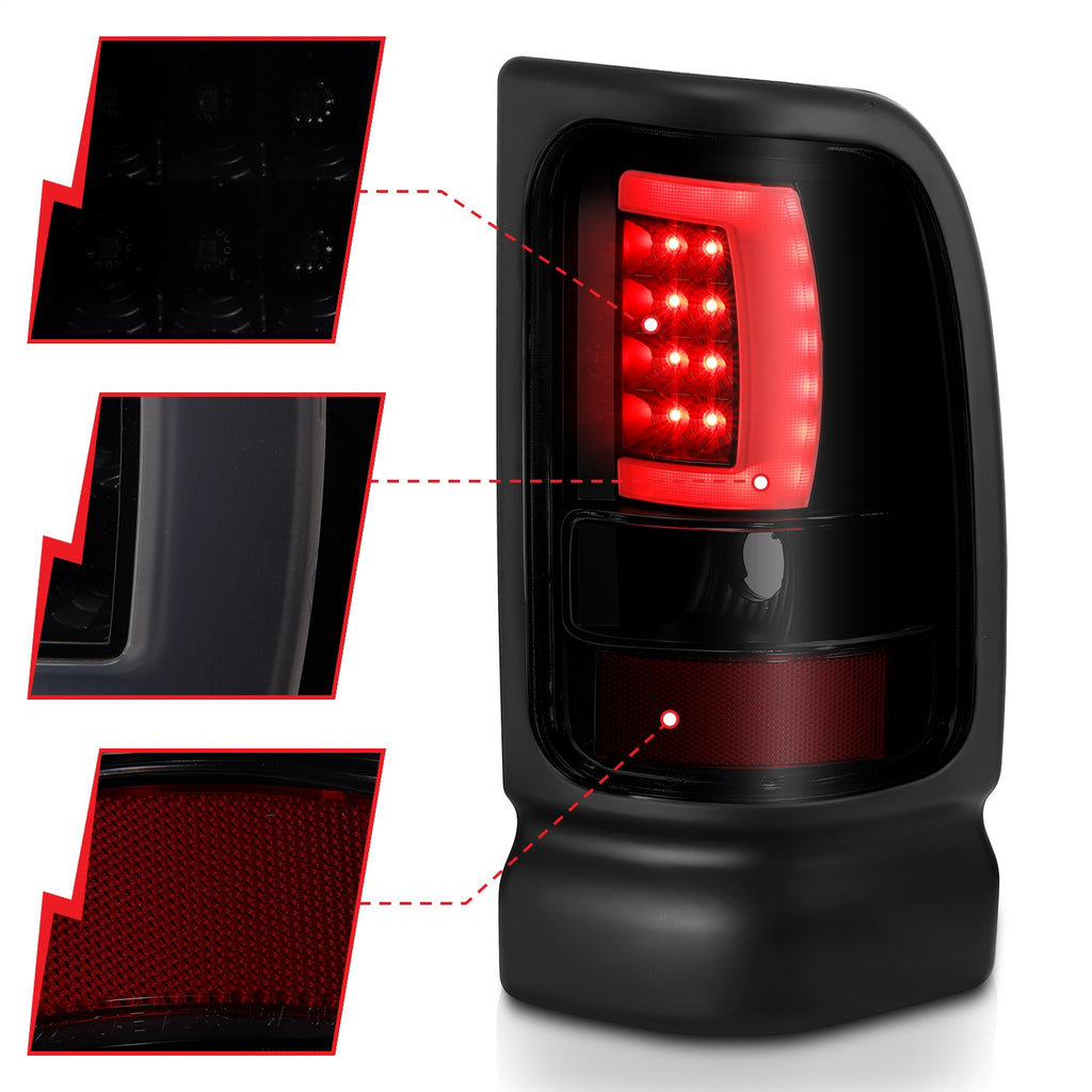 Anzo USA 311340 Tail Light Assembly Fits 94-02 Ram 1500 Ram 2500 Ram 3500