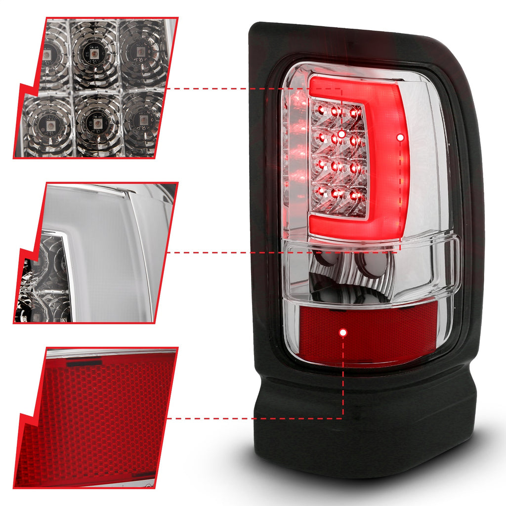 Anzo USA 311341 Tail Light Assembly Fits 94-02 Ram 1500 Ram 2500 Ram 3500