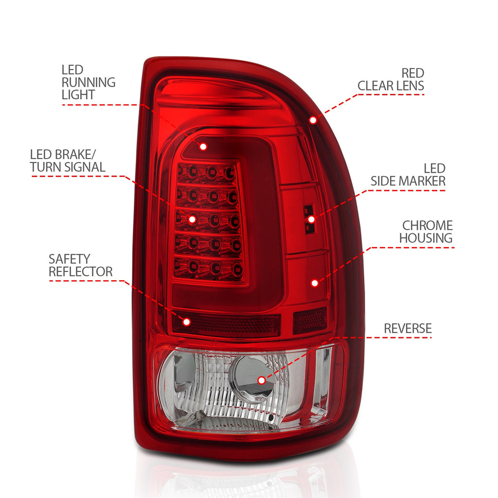 Anzo USA 311349 Tail Light Assembly Fits 97-04 Dakota