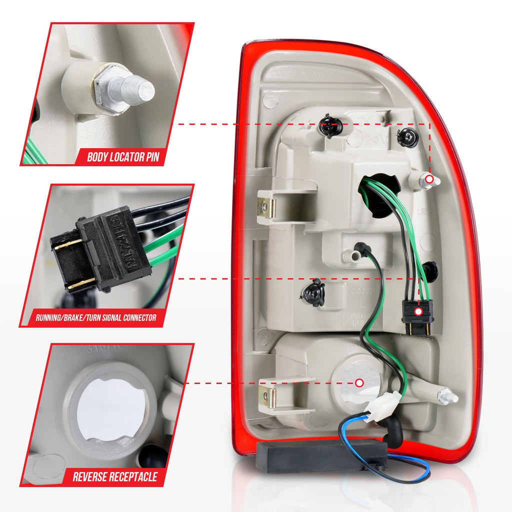Anzo USA 311349 Tail Light Assembly Fits 97-04 Dakota