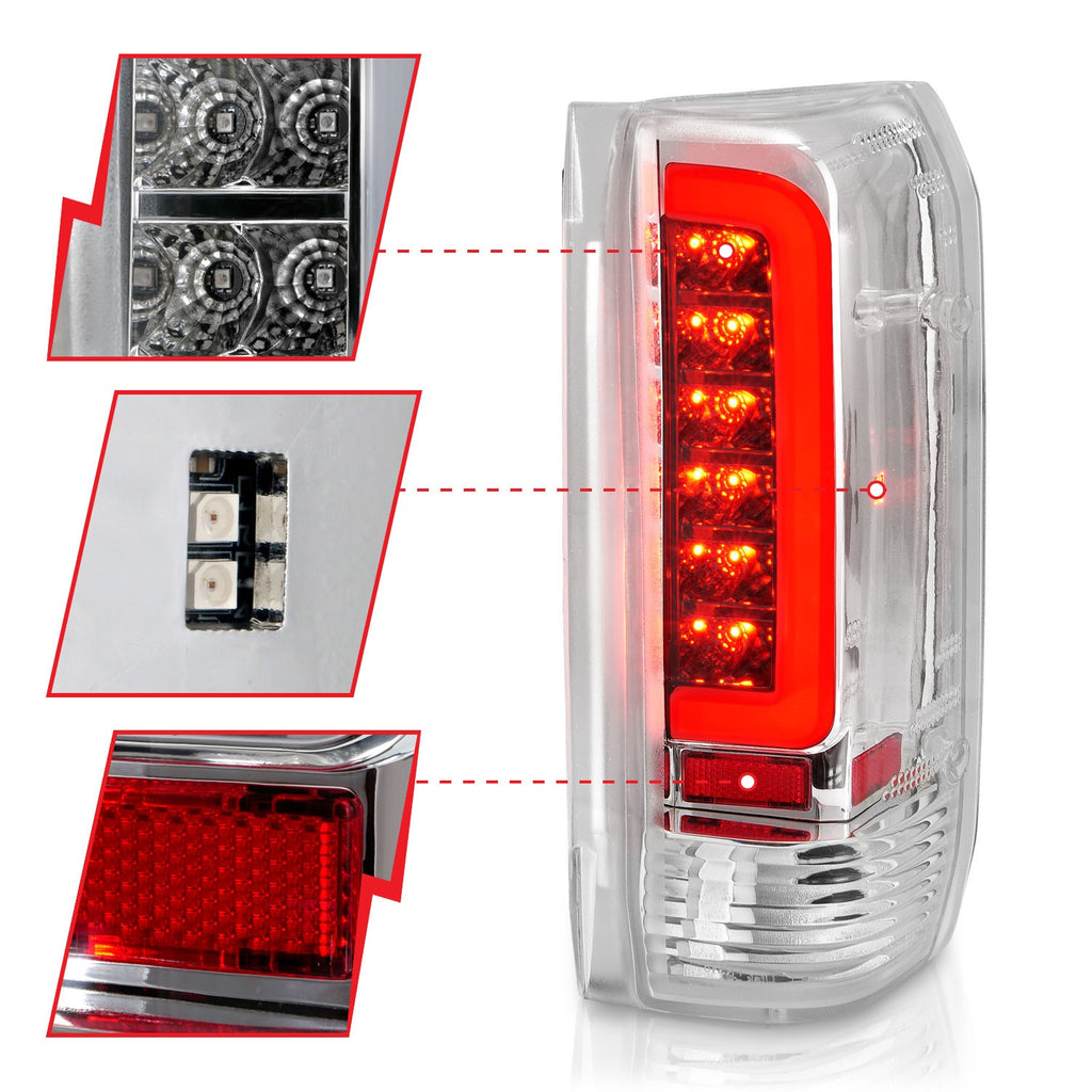 Anzo USA 311352 Tail Light Assembly Fits 88-96 Bronco F-150 F-250 F-350