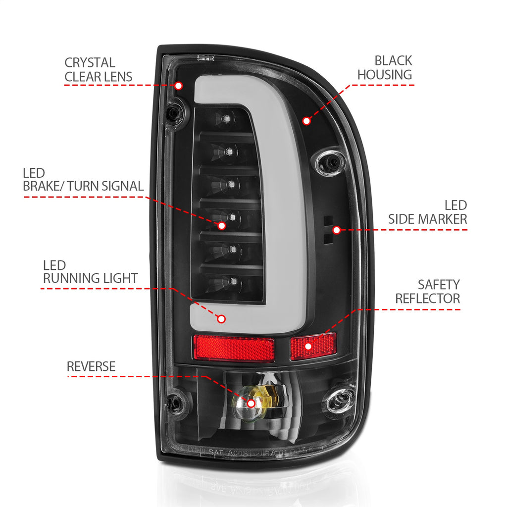 Anzo USA 311353 Tail Light Assembly Fits 95-00 Tacoma