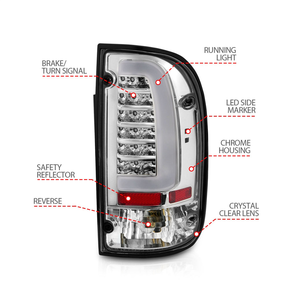 Anzo USA 311355 Tail Light Assembly Fits 95-00 Tacoma