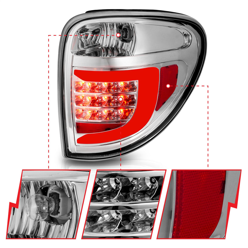 Anzo USA 311367 Tail Light Assembly Fits 04-07 Grand Caravan Town & Country