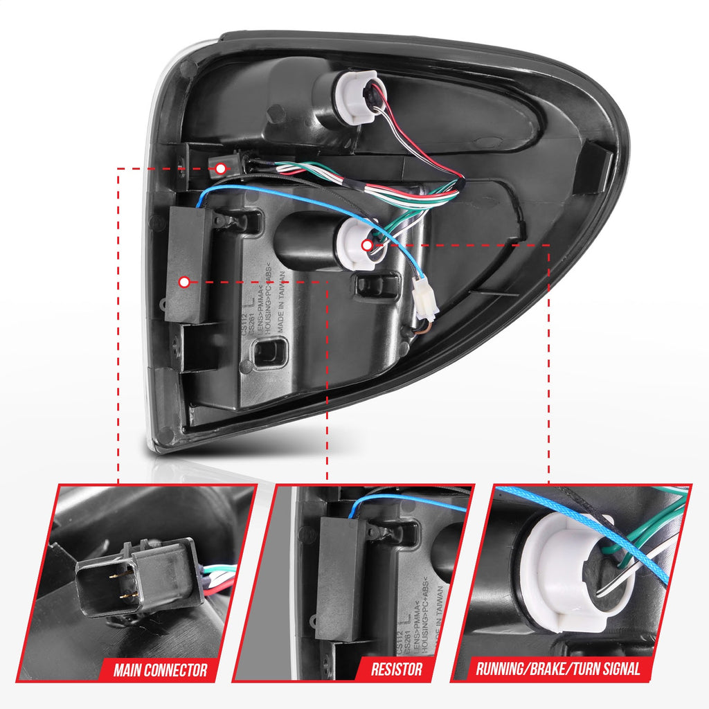Anzo USA 311367 Tail Light Assembly Fits 04-07 Grand Caravan Town & Country