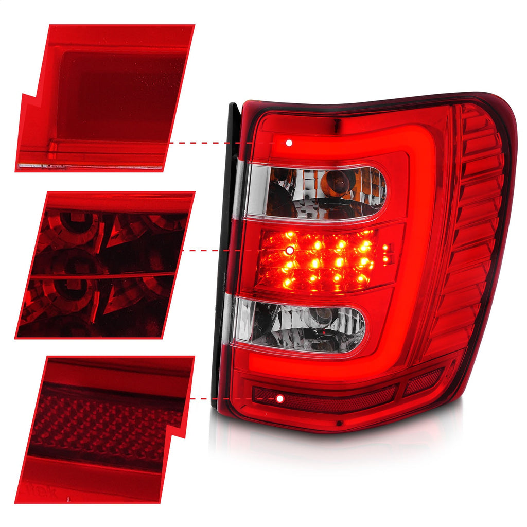 Anzo USA 311396 Tail Light Assembly Fits 99-04 Grand Cherokee (WJ)