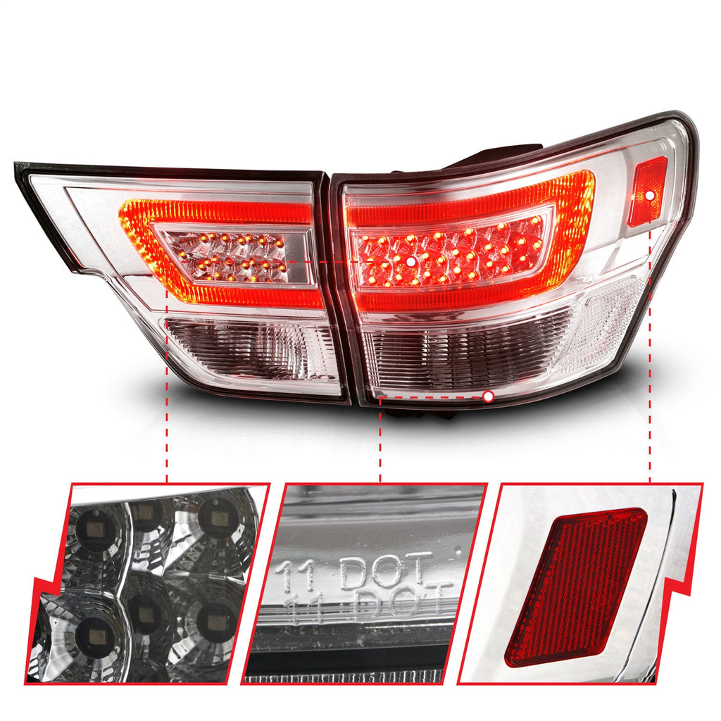 Anzo USA 311441 Tail Light Assembly Fits 11-13 Grand Cherokee (WK2)