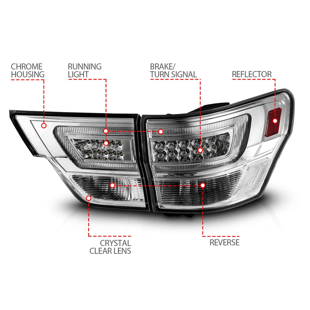 Anzo USA 311441 Tail Light Assembly Fits 11-13 Grand Cherokee (WK2)