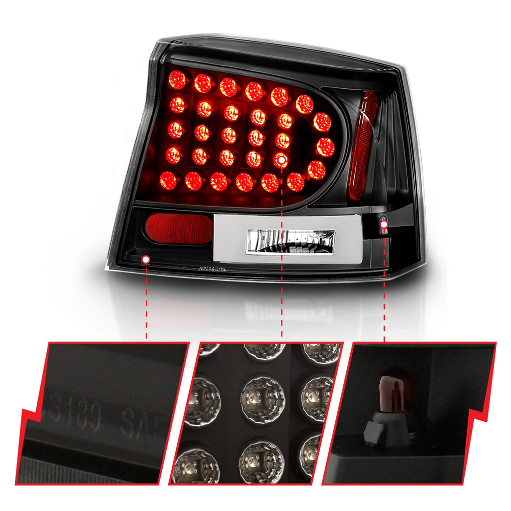 Anzo USA 321014 Tail Light Assembly Fits 06-08 Charger