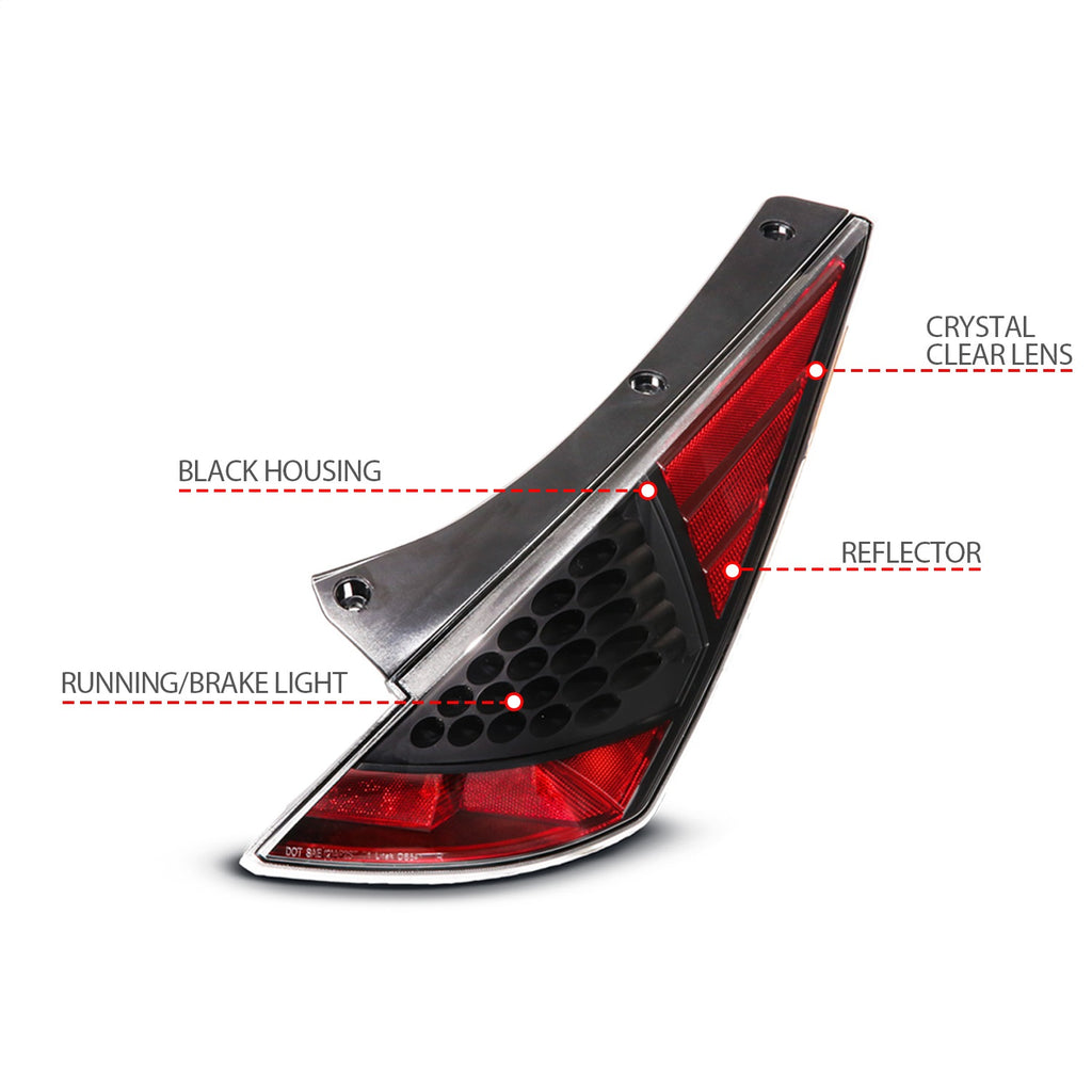 Anzo USA 321099 Tail Light Assembly Fits 03-07 350Z