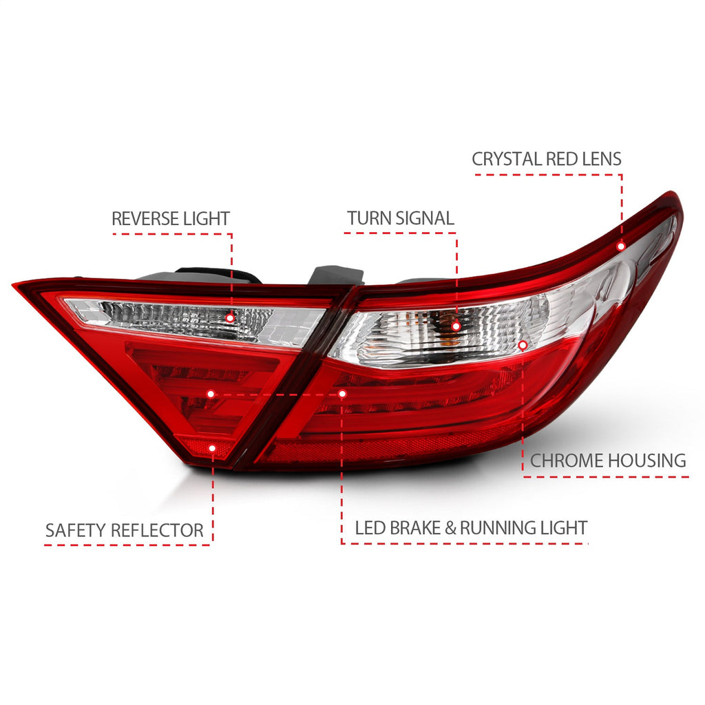Anzo USA 321335 Tail Light Assembly Fits 15-17 Camry