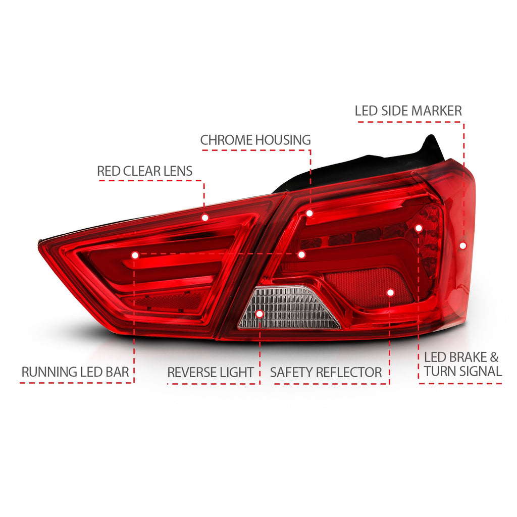 Anzo USA 321346 Tail Light Assembly Fits 14-18 Impala