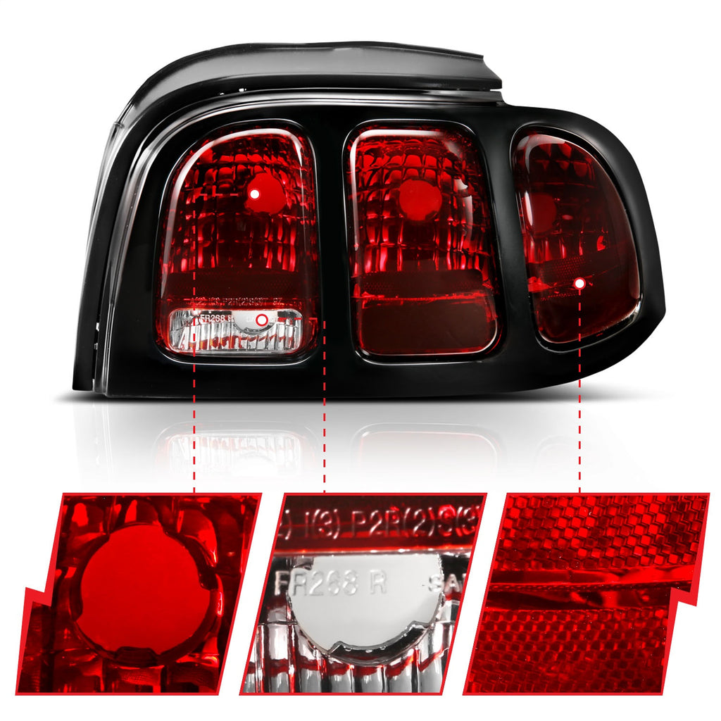 Anzo USA 321350 Tail Light Assembly Fits 96-98 Mustang