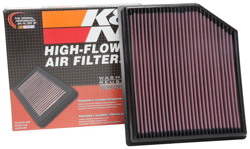 K&N Filters 33-5077 Air Filter Fits 18-24 Durango Grand Cherokee (WK2)