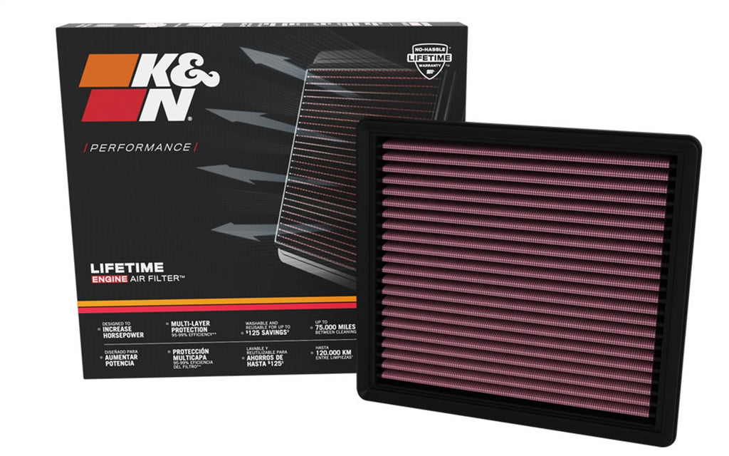 K&N Filters 33-5127 Air Filter Fits 21-24 Wrangler (JL)