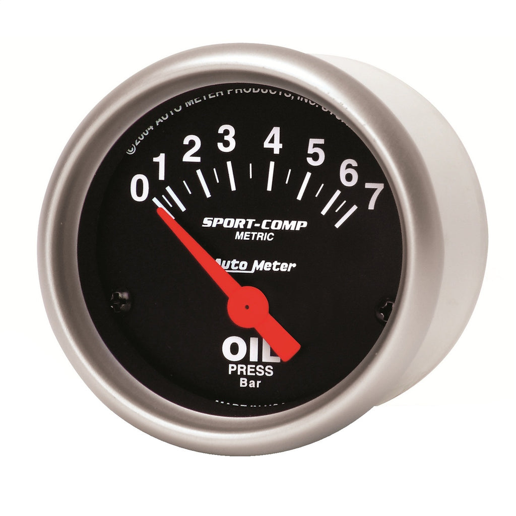 AutoMeter 3327-M Sport-Comp Electric Metric Oil Pressure Gauge