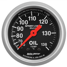 Load image into Gallery viewer, AutoMeter 3341-M Sport-Comp Mechanical Metric Oil Temperature Gauge