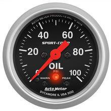 Load image into Gallery viewer, AutoMeter 3352 Sport-Comp Electric Oil Pressure Gauge