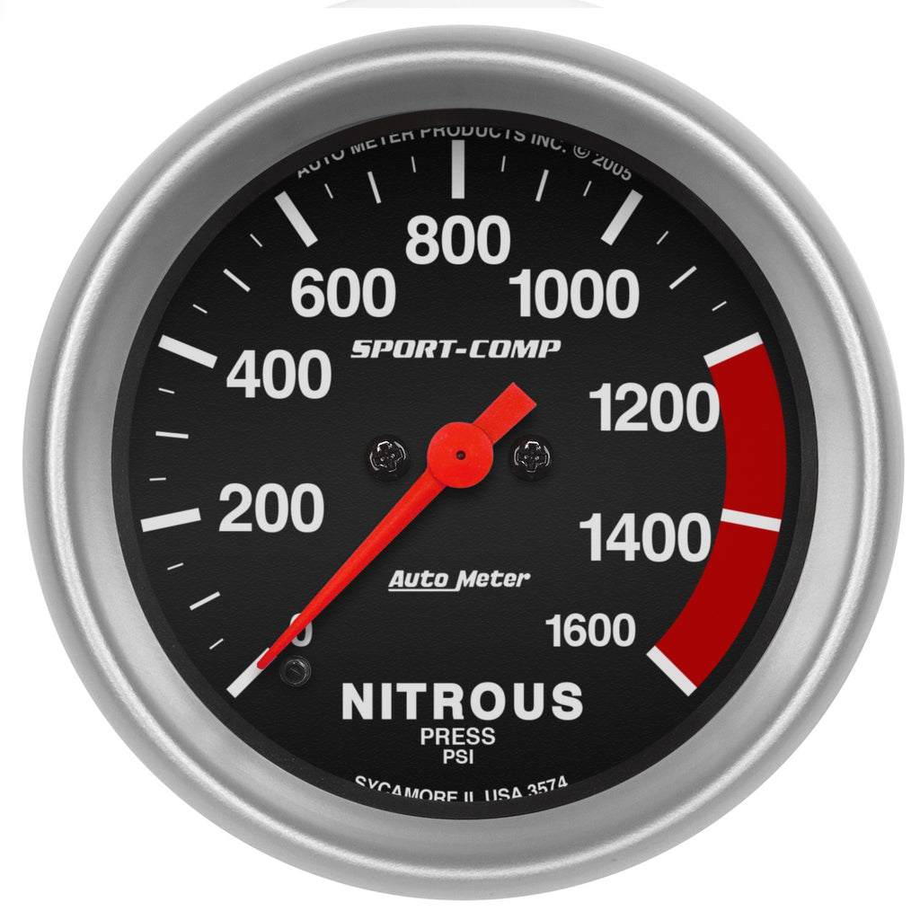 AutoMeter 3574 Sport-Comp Electric Nitrous Pressure Gauge