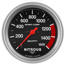 Load image into Gallery viewer, AutoMeter 3574 Sport-Comp Electric Nitrous Pressure Gauge