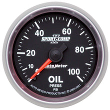 Load image into Gallery viewer, AutoMeter 3621 Sport-Comp II Mechanical Oil Pressure Gauge