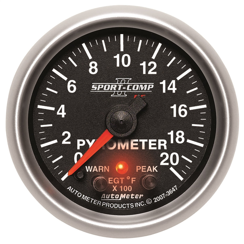 AutoMeter 3647 Sport-Comp II Electric Pyrometer Gauge Kit