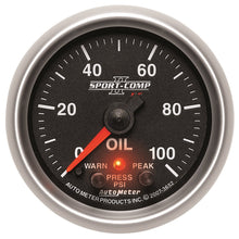 Load image into Gallery viewer, AutoMeter 3652 Sport-Comp II Electric Oil Pressure Gauge