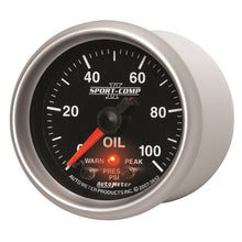 Load image into Gallery viewer, AutoMeter 3652 Sport-Comp II Electric Oil Pressure Gauge