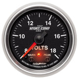 AutoMeter 3683 Sport-Comp II Electric Voltmeter Gauge