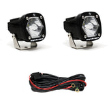 Baja Designs 387801 S1 Spot LED Light with Mounting Bracket Pair