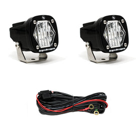 Baja Designs 387805 S1 Wide Cornering LED Light with Mounting Bracket Pair