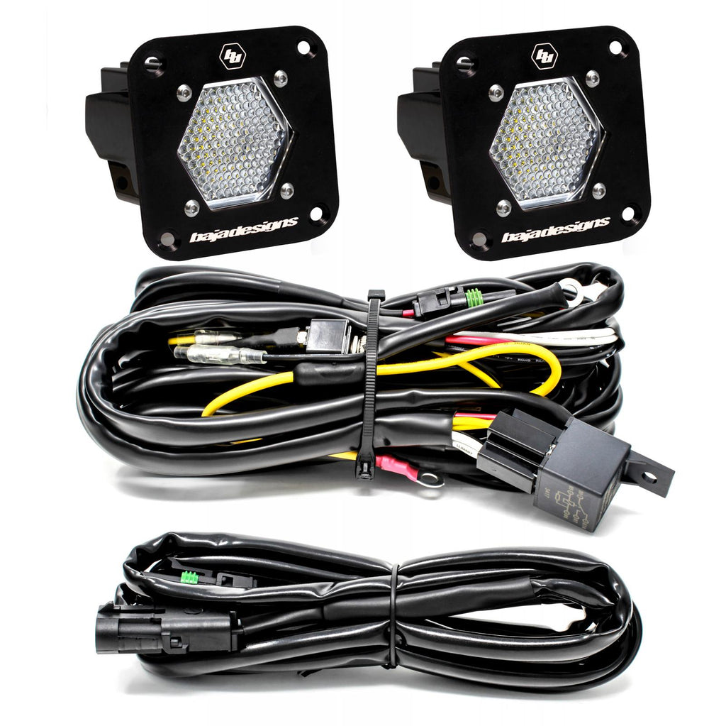 Baja Design 387809 LED Light Pods S1 Pair Work/Scene LED Flush Mount Backup Kit